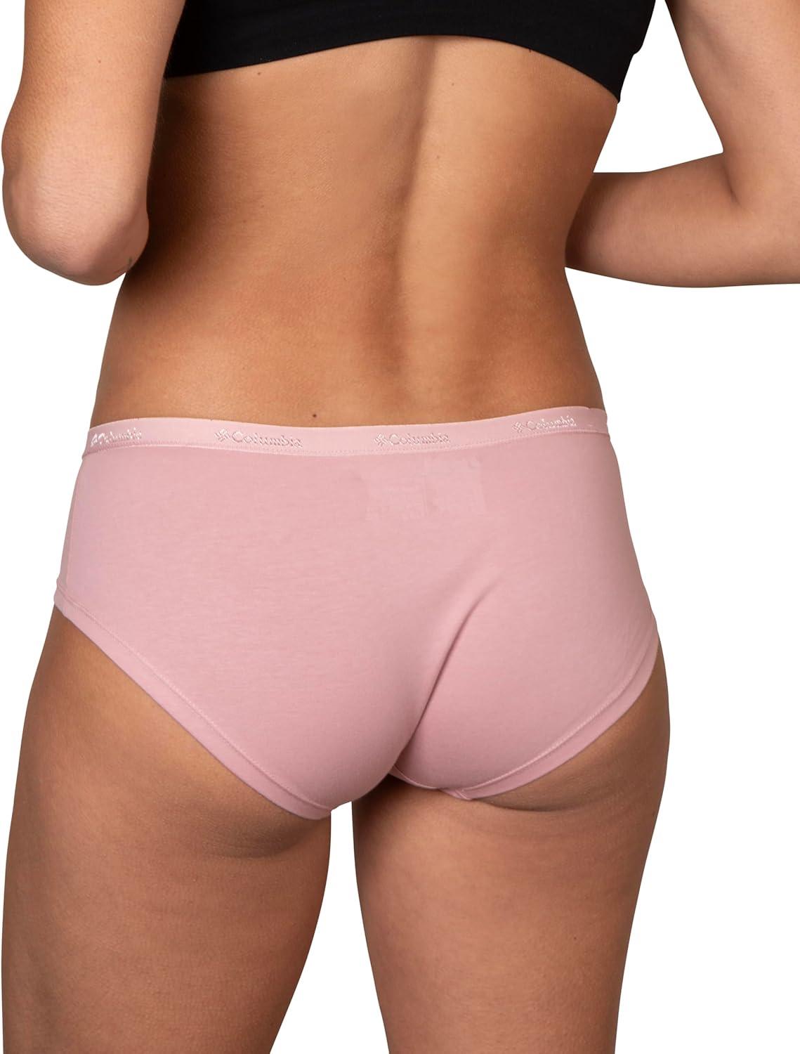 imageColumbia Womens 4way Stretch Cotton Hipster 5packBlackPinkWhiteNudeGreen