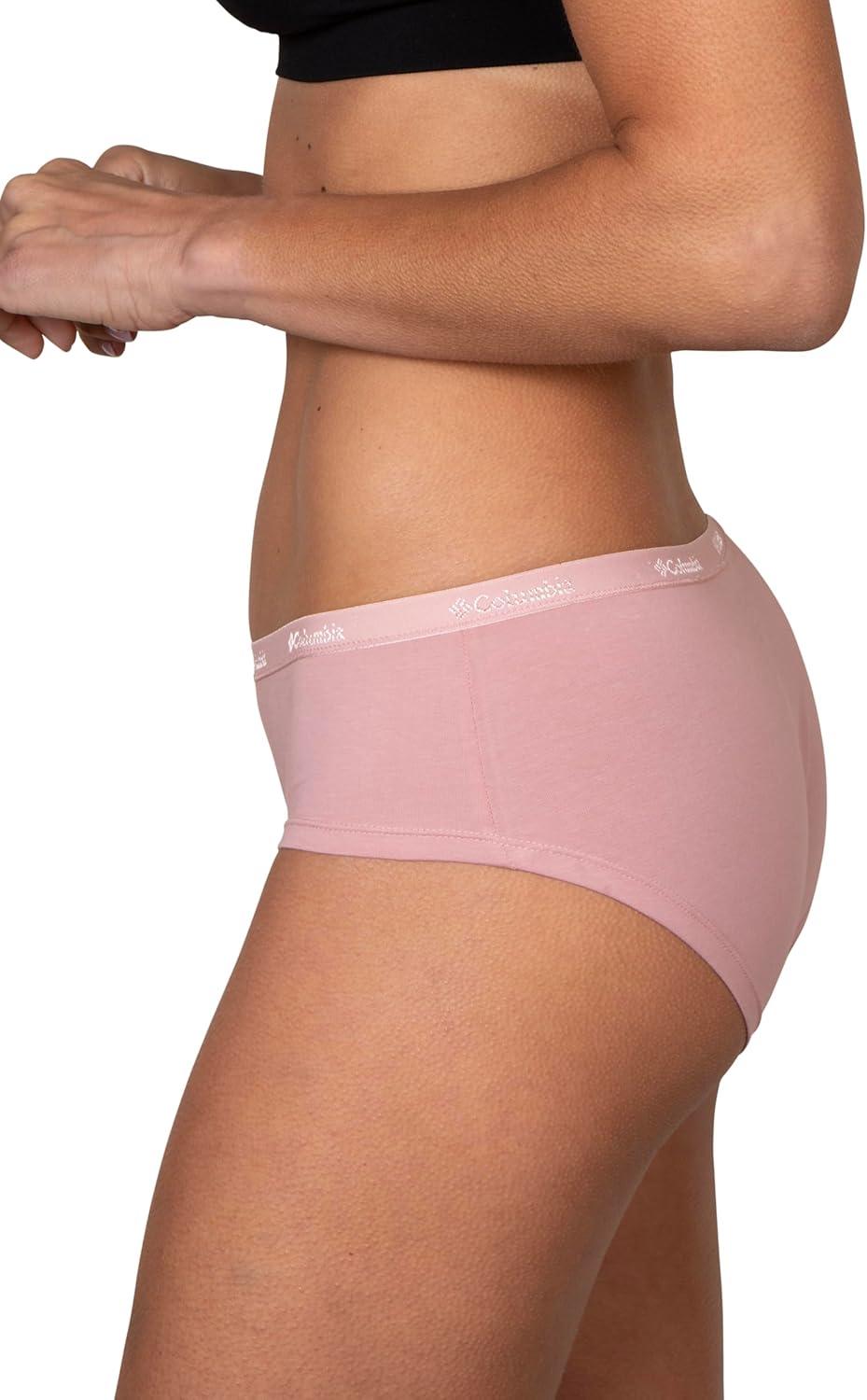 imageColumbia Womens 4way Stretch Cotton Hipster 5packBlackPinkWhiteNudeGreen