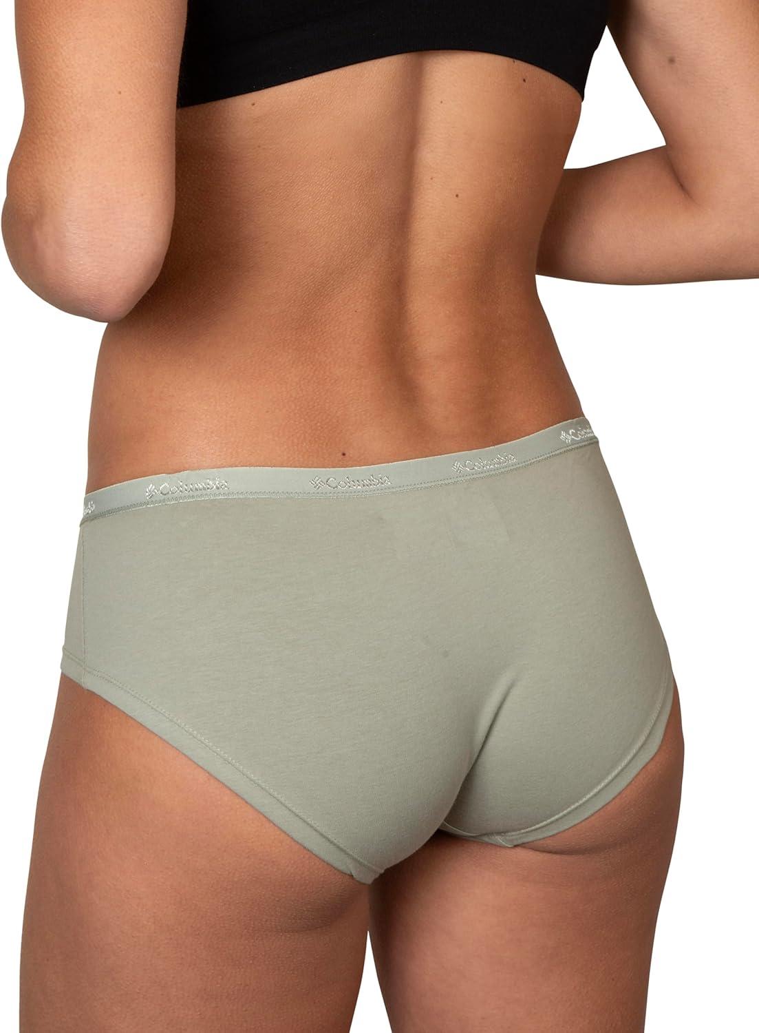 imageColumbia Womens 4way Stretch Cotton Hipster 5packBlackPinkWhiteNudeGreen