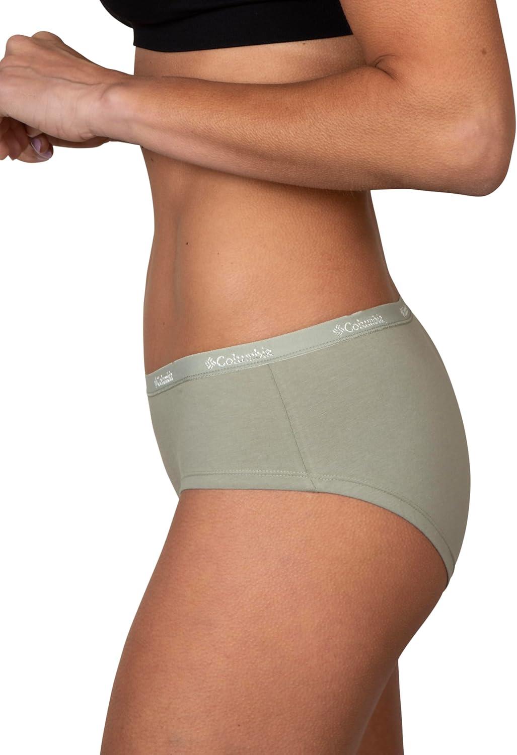 imageColumbia Womens 4way Stretch Cotton Hipster 5packBlackPinkWhiteNudeGreen