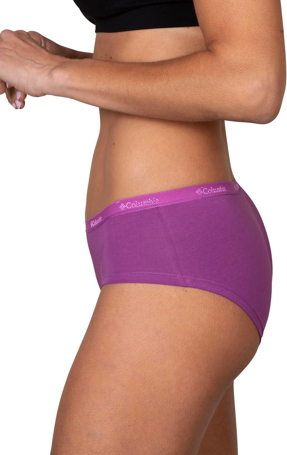 imageColumbia Womens 4way Stretch Cotton Hipster 5packNavyPinkNudeBluePurple