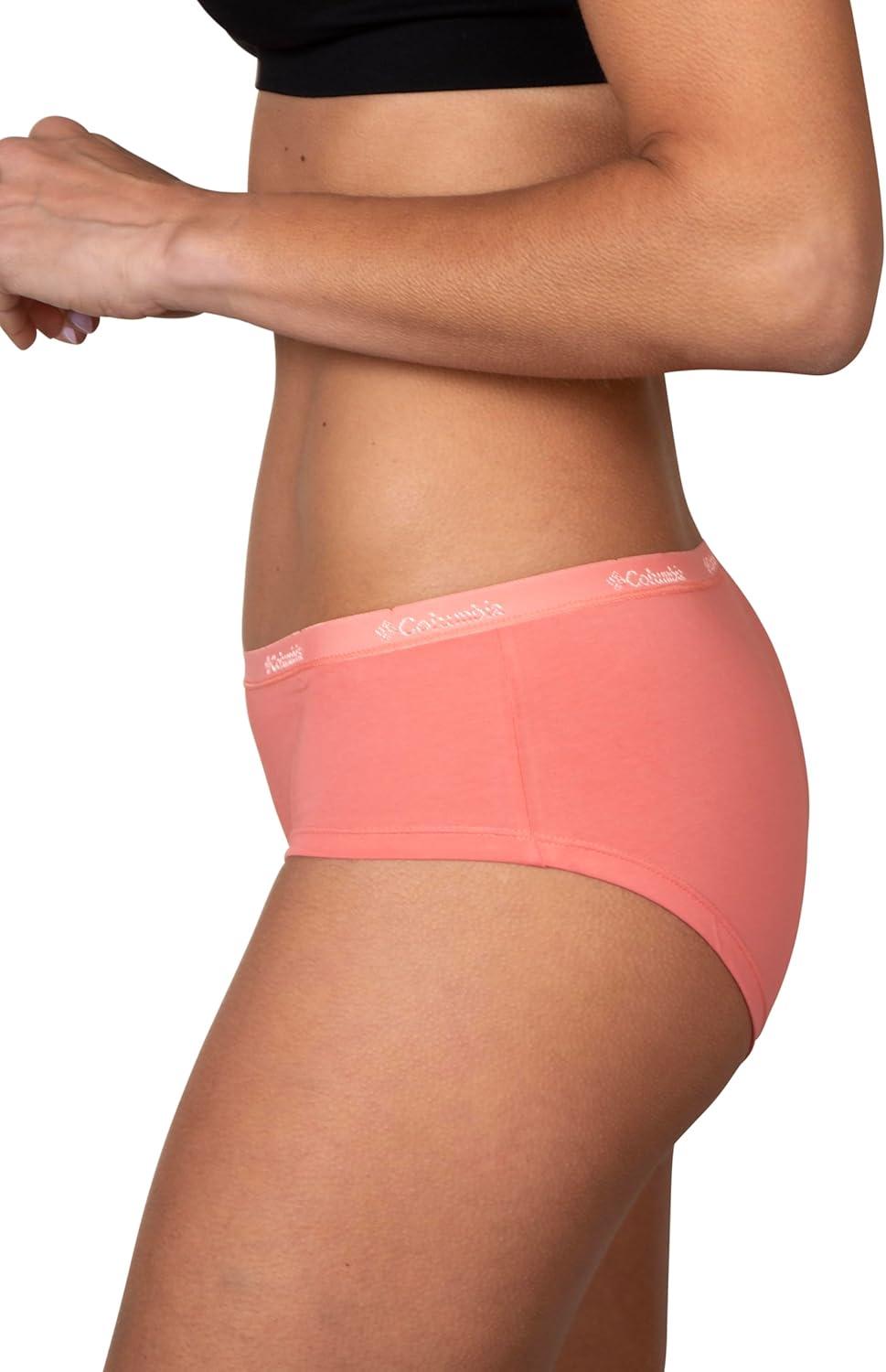 imageColumbia Womens 4way Stretch Cotton Hipster 5packNavyPinkNudeBluePurple