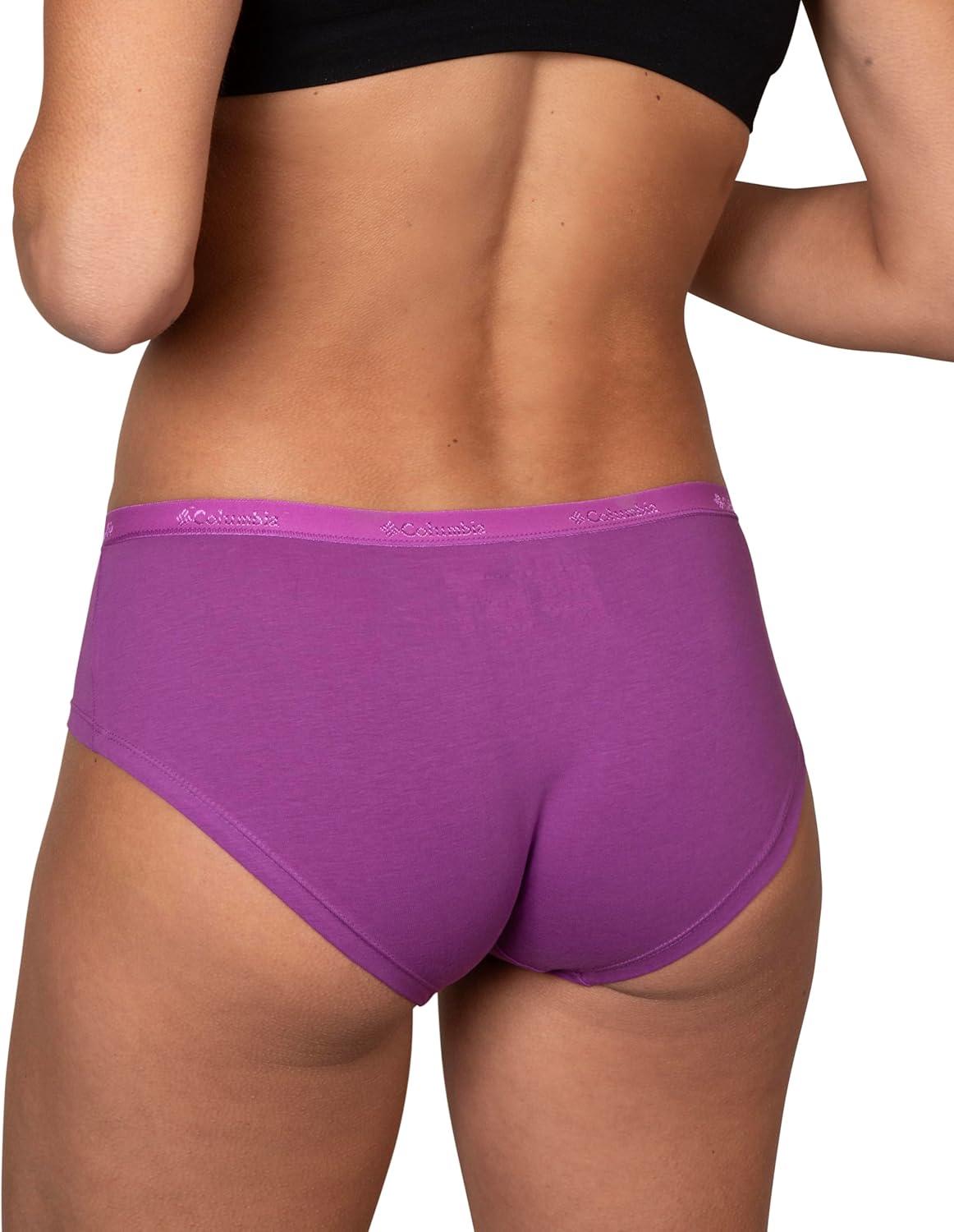 imageColumbia Womens 4way Stretch Cotton Hipster 5packNavyPinkNudeBluePurple