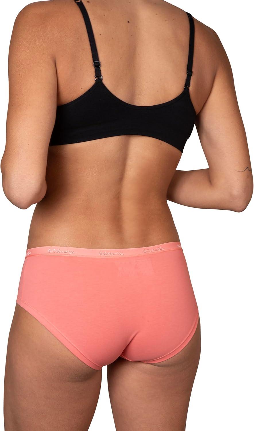imageColumbia Womens 4way Stretch Cotton Hipster 5packNavyPinkNudeBluePurple