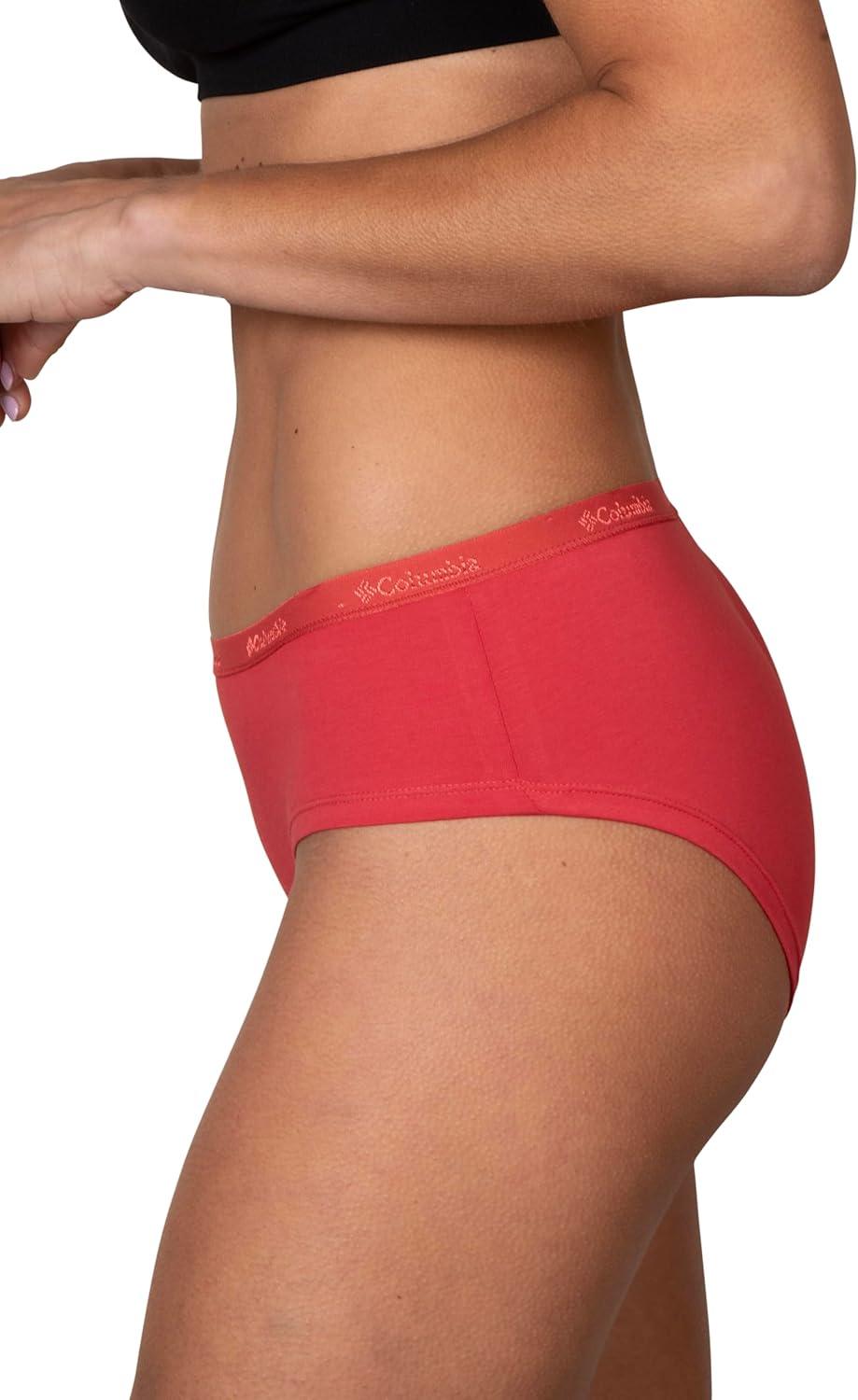 imageColumbia Womens 4way Stretch Cotton Hipster 5packRedBlueNavyGreenPink