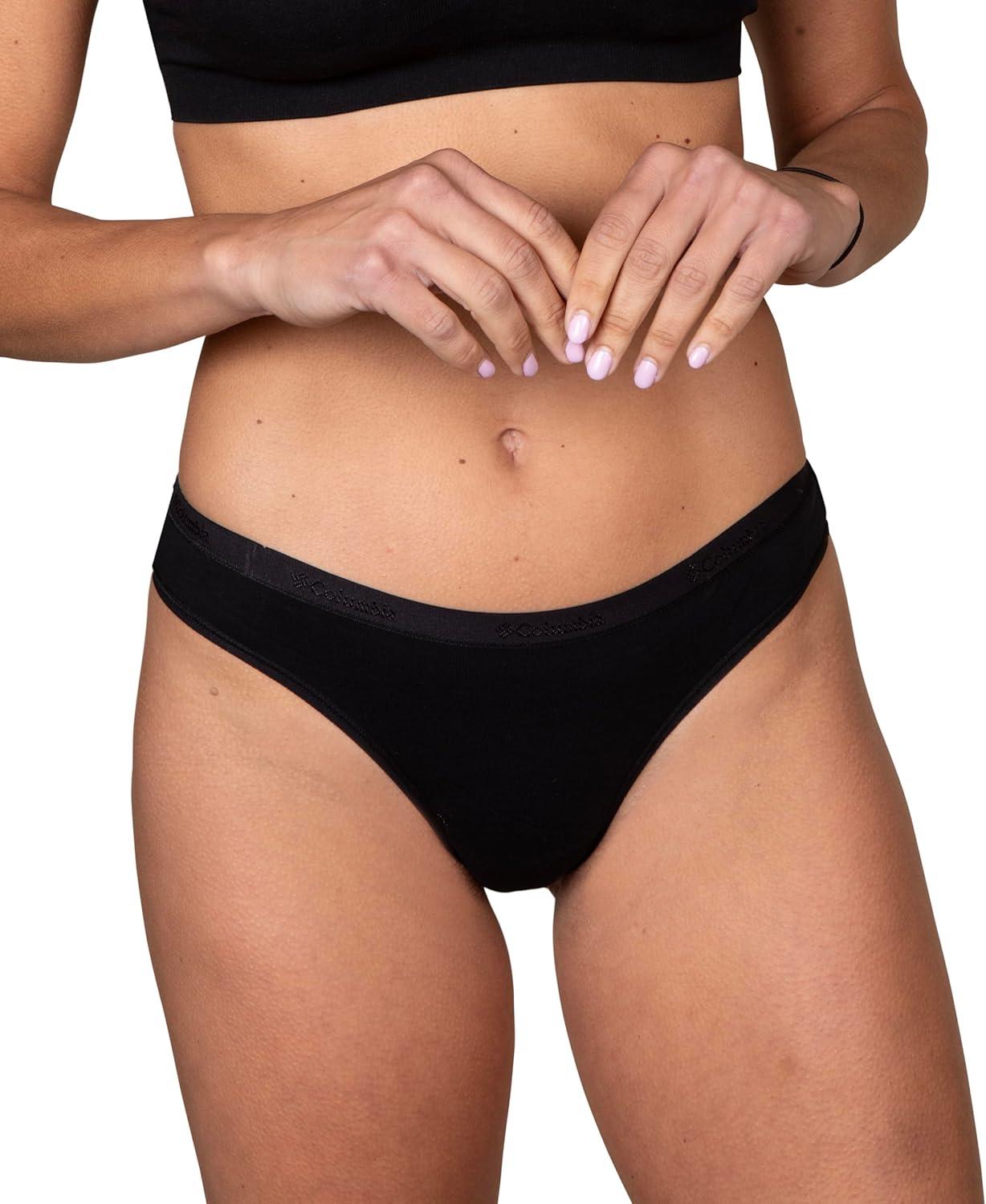 imageColumbia Womens 4way Stretch Cotton Thong 5packBlack