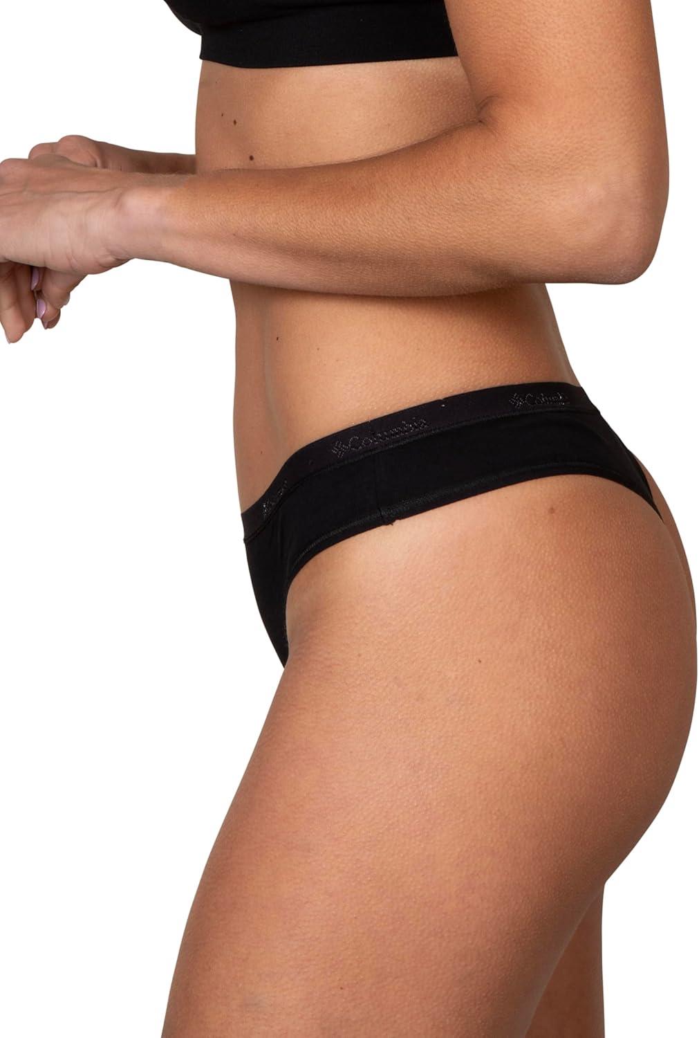 imageColumbia Womens 4way Stretch Cotton Thong 5packBlack
