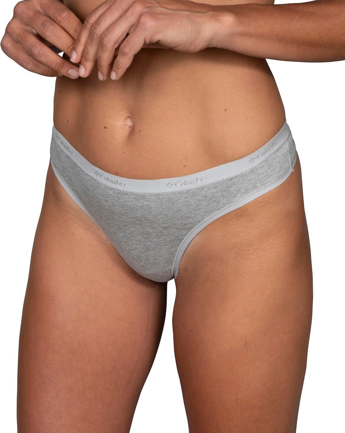 imageColumbia Womens 4way Stretch Cotton Thong 5packBlackHeather GreyCamel BrownMoon VistaAgave