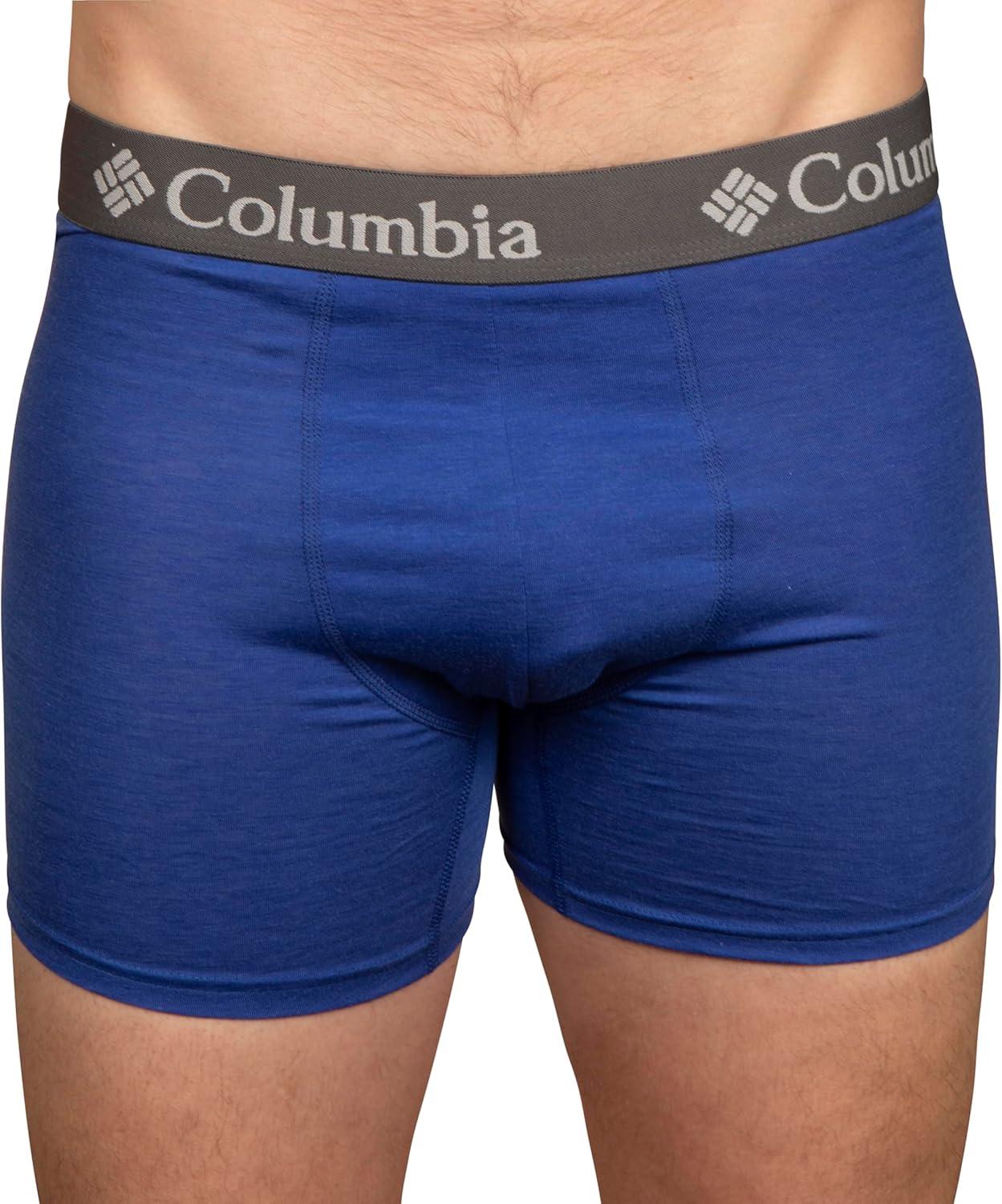 imageColumbia mens Performance Boxer BriefGreyBlueRed