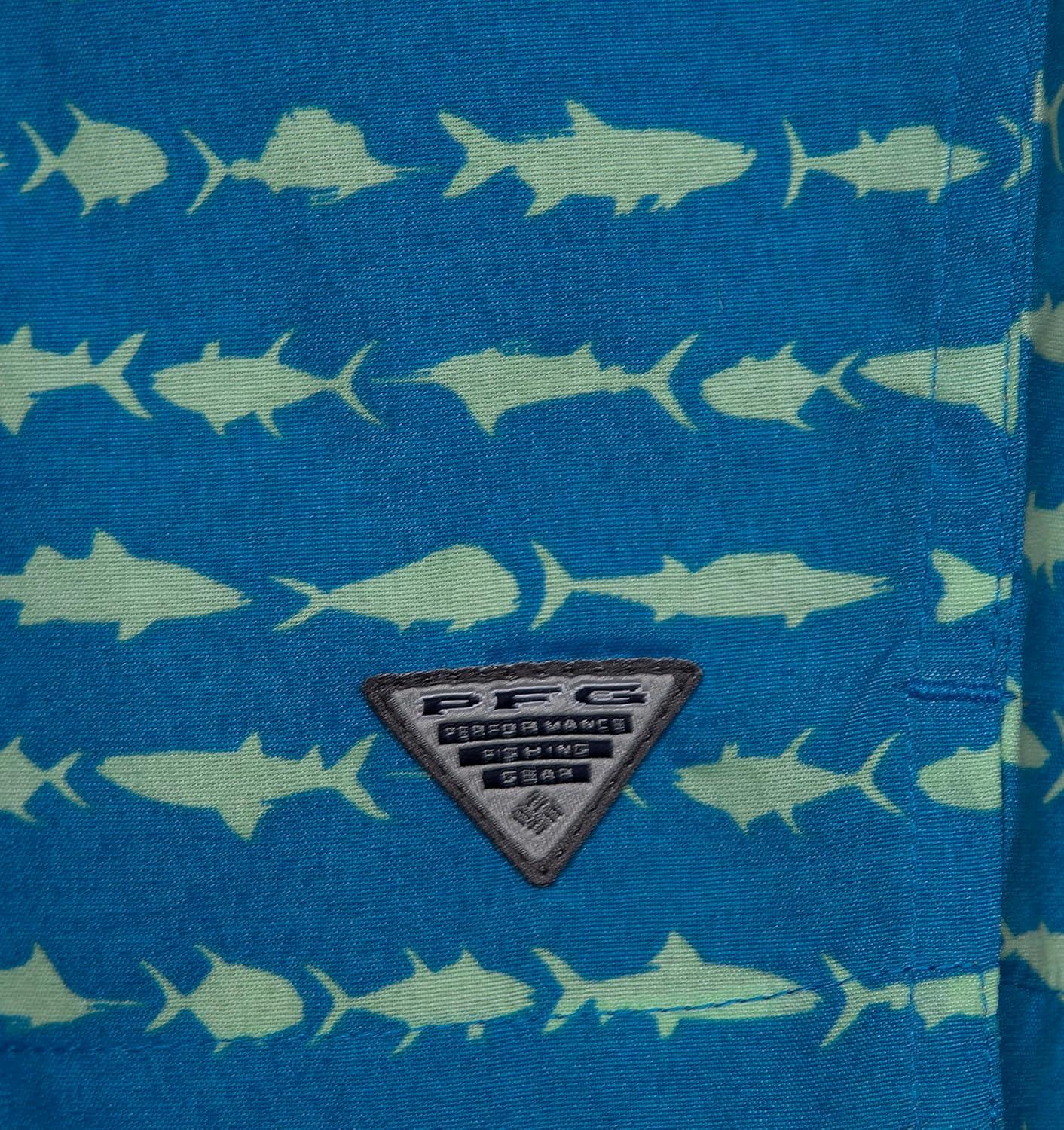 imageColumbia mens Pfg Woven Boxer Short 3 PackBlueNavyLt Green