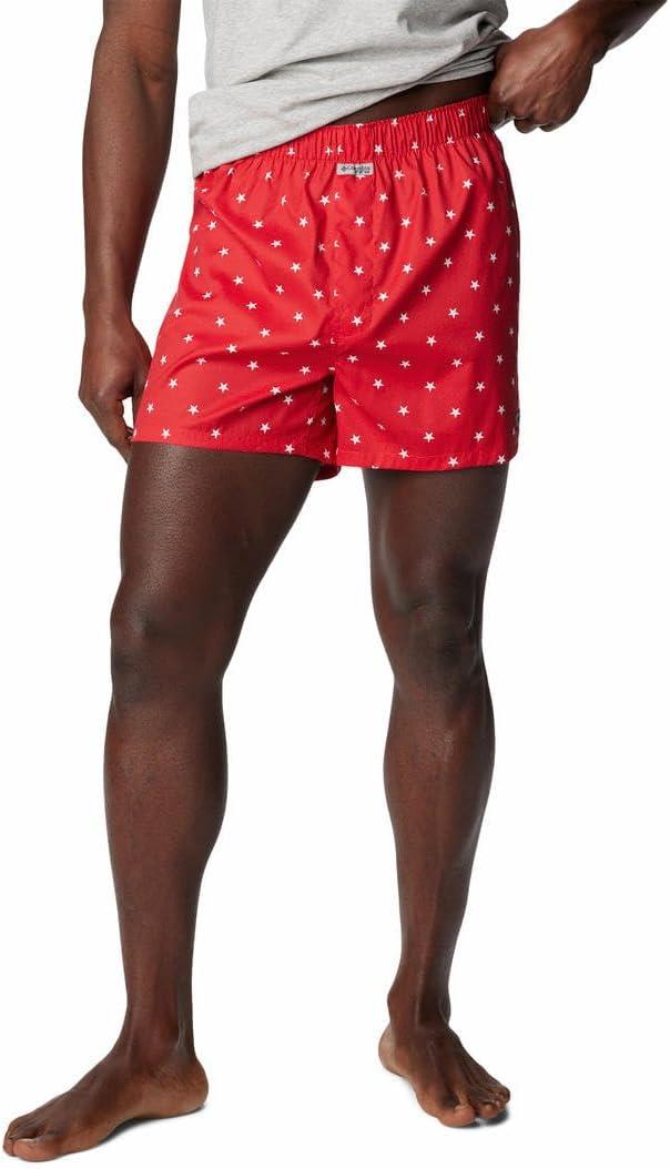 imageColumbia mens Pfg Woven Boxer Short 3 PackNavyRed