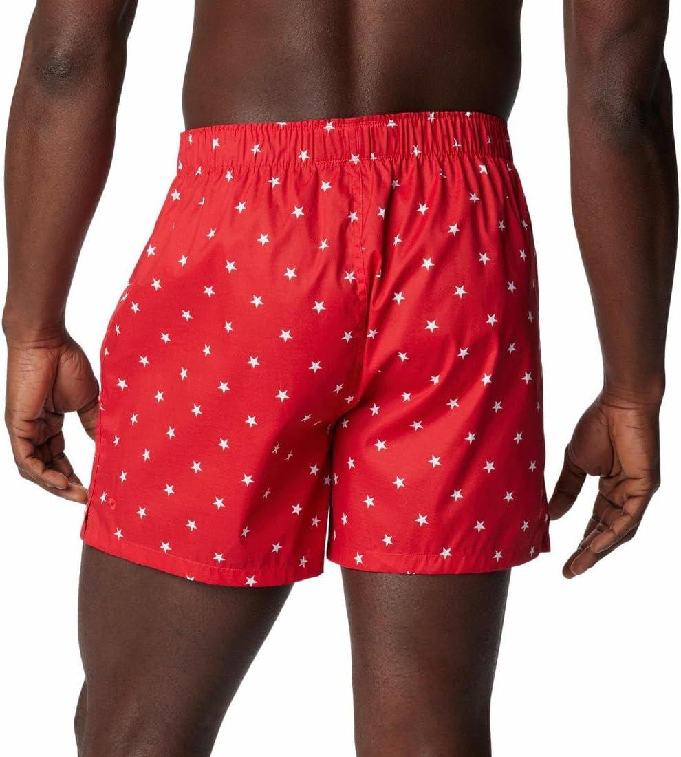 imageColumbia mens Pfg Woven Boxer Short 3 PackNavyRed