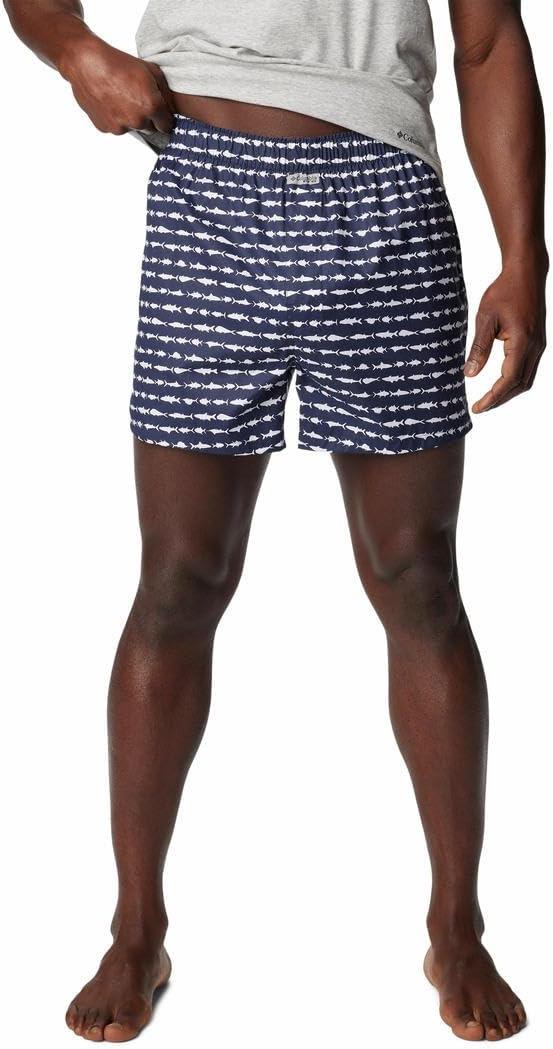 imageColumbia mens Pfg Woven Boxer Short 3 PackNavyRed