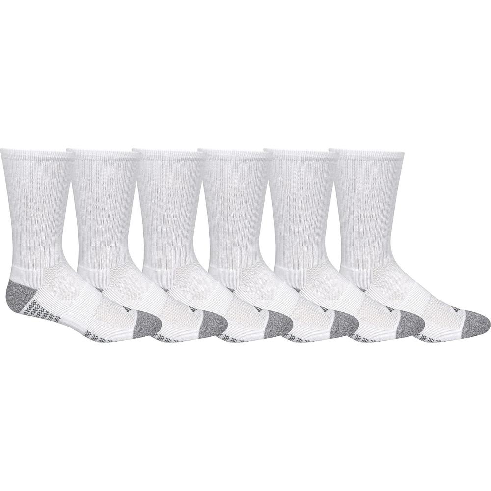 imageColumbia Mens 6 Pack Athletic Crew SocksWhite