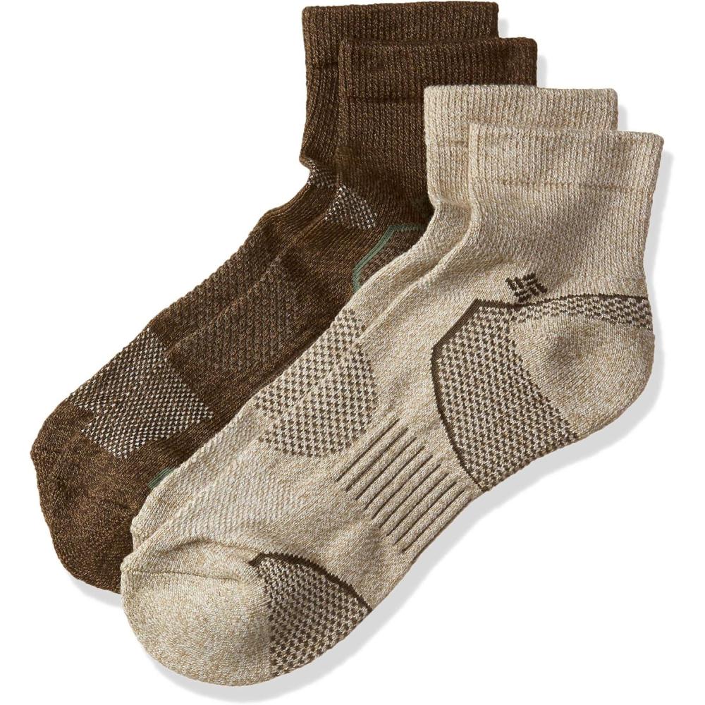 imageColumbia Mens Everyday Quarter Socks MultipackKhaki brown