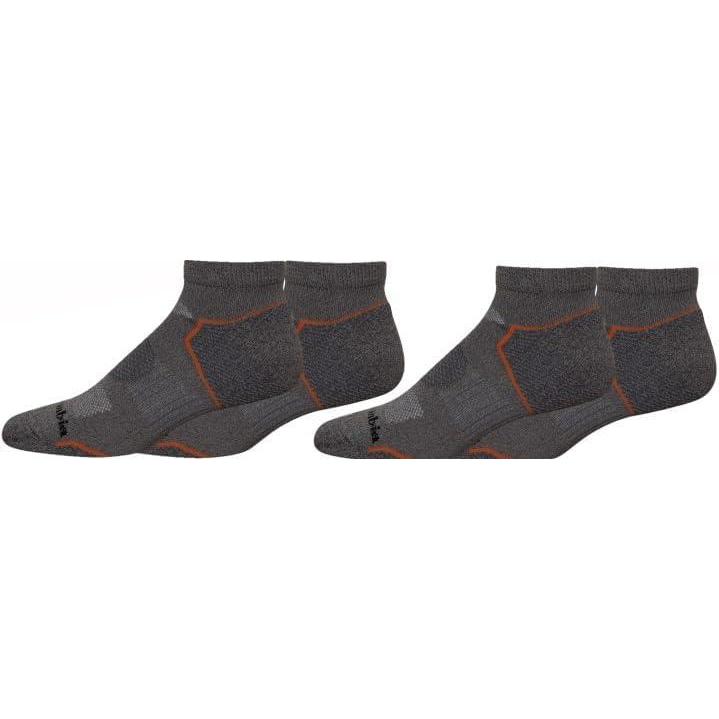 imageColumbia Mens Low Cut Omni Wick Balance Point Walking Socks 4packDark Grey 4 Pairs