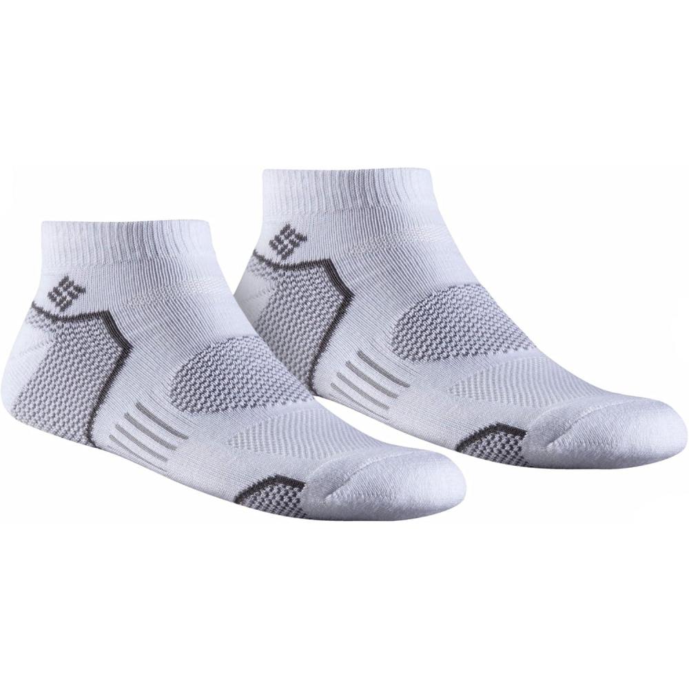 imageColumbia Mens Low Cut Omni Wick Balance Point Walking Socks 4packWhite