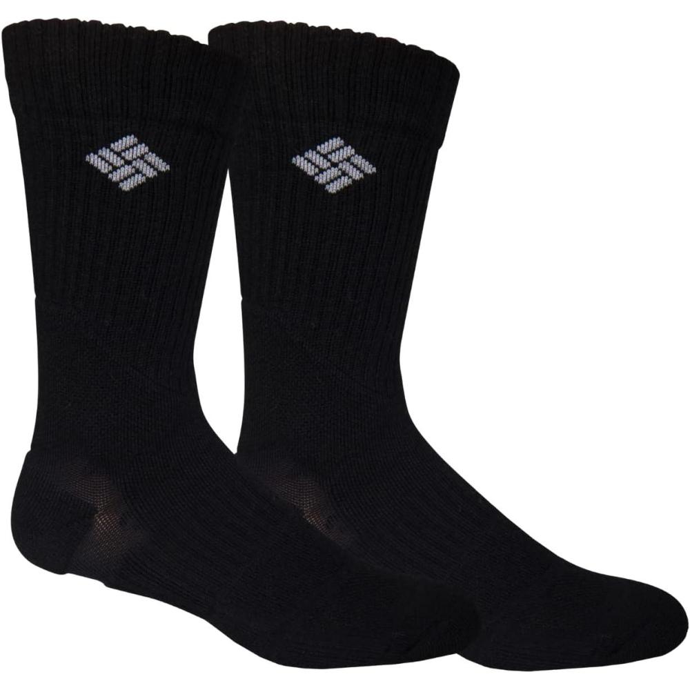 imageColumbia Mens Medium Weight Hiking Crew Socks 2PackBlack