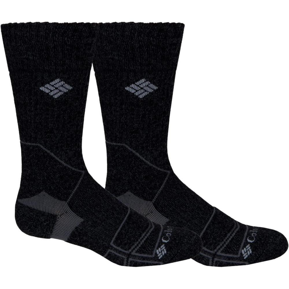 imageColumbia Mens Medium Weight Hiking Crew Socks 2PackCharcoal