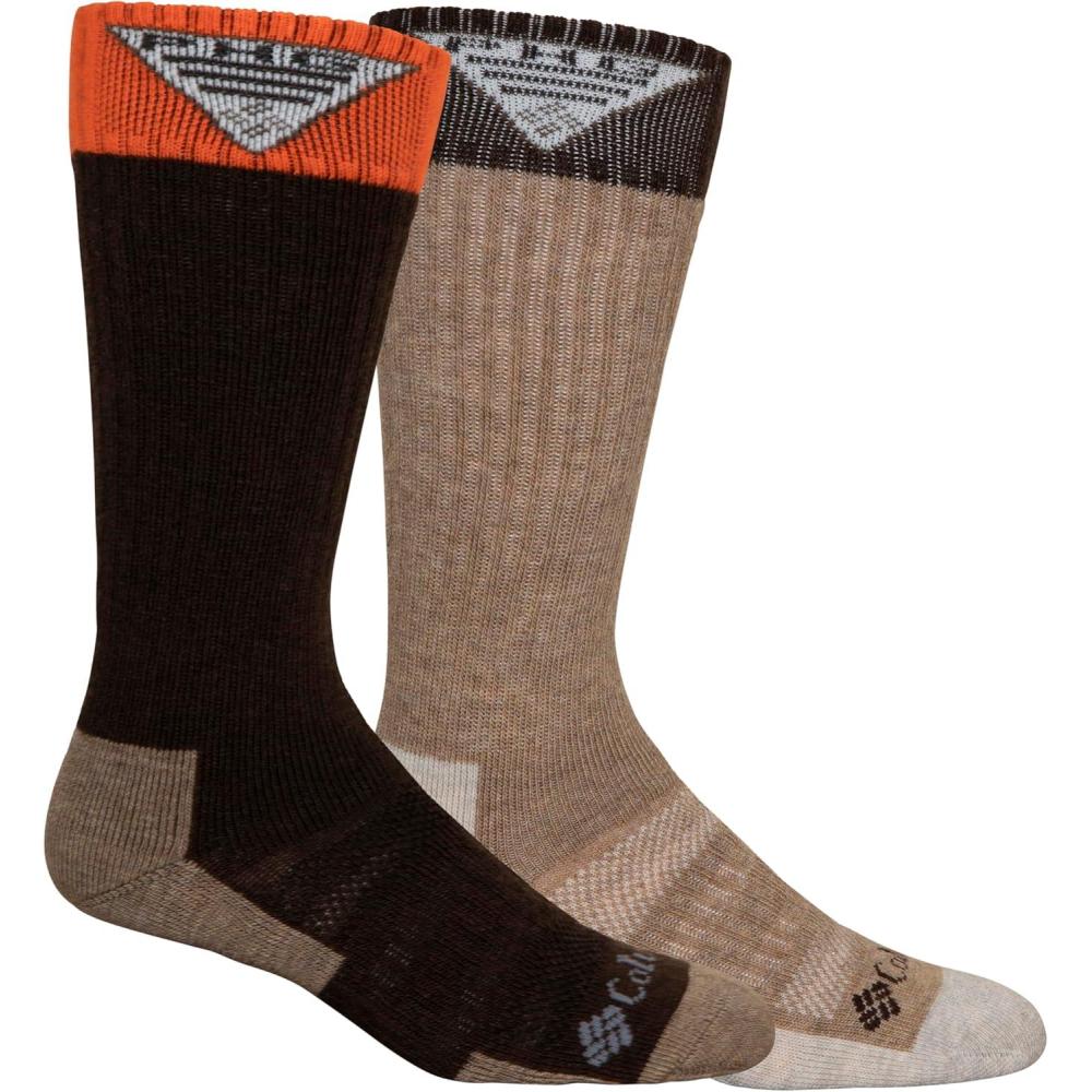 imageColumbia Mens Wool Phg Hunting Over the Calf Socks 2packBrown