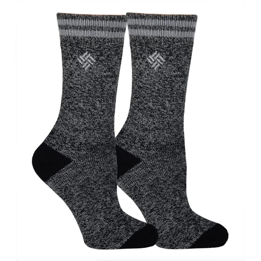imageColumbia Womens 2 Pack Fleece Lined Thermal Crew SocksBlack