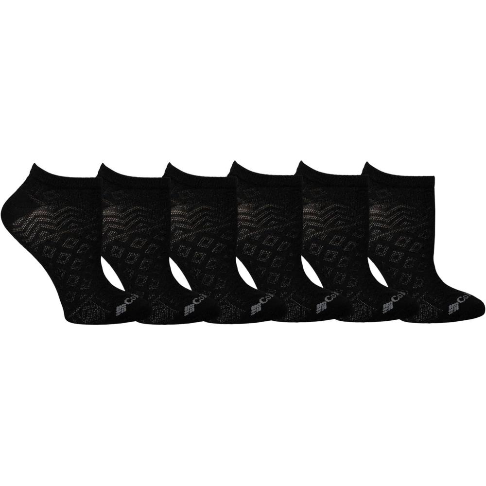 imageColumbia Womens 6 Pack Mesh No Show SocksBlack