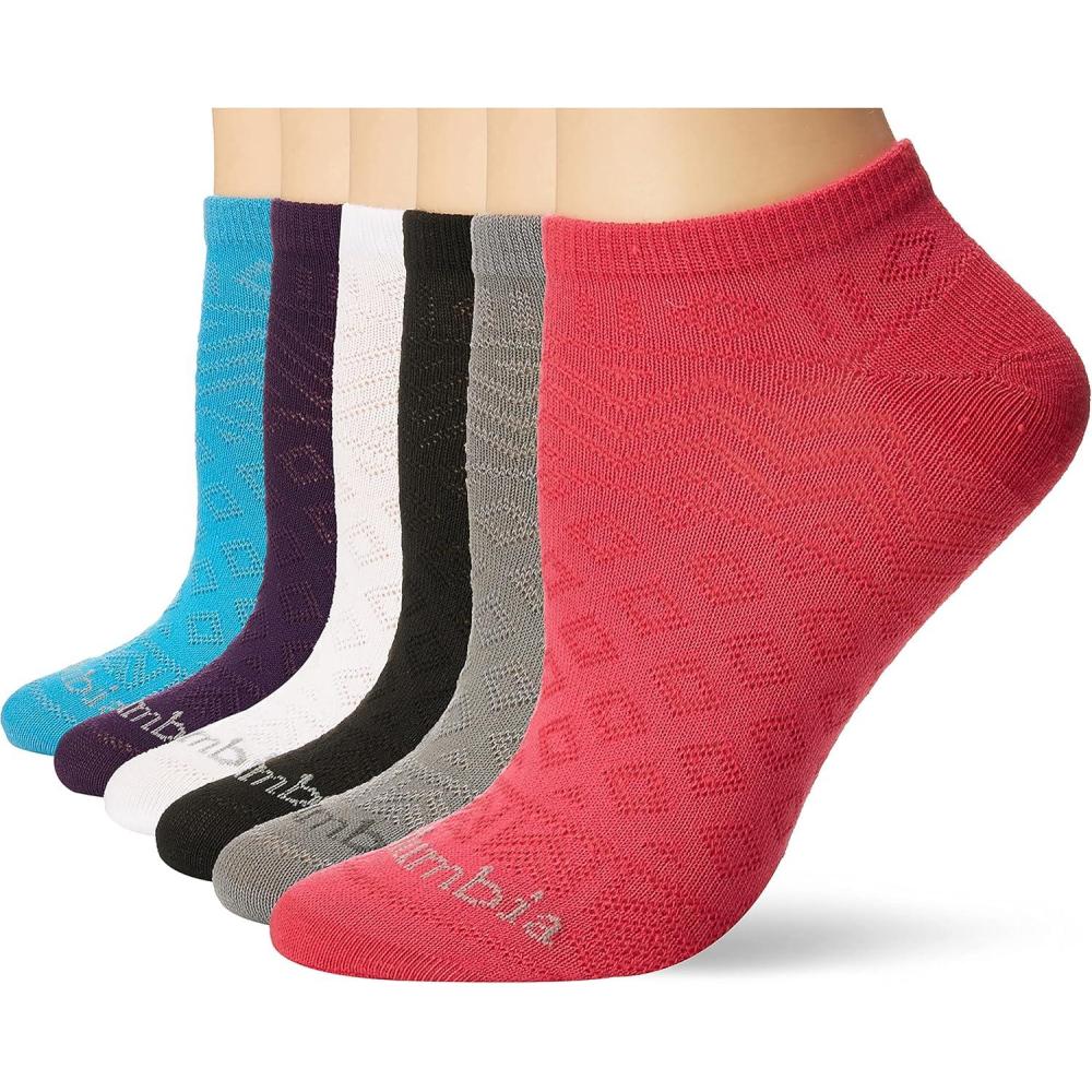 imageColumbia Womens 6 Pack Mesh No Show SocksMulti Assorted