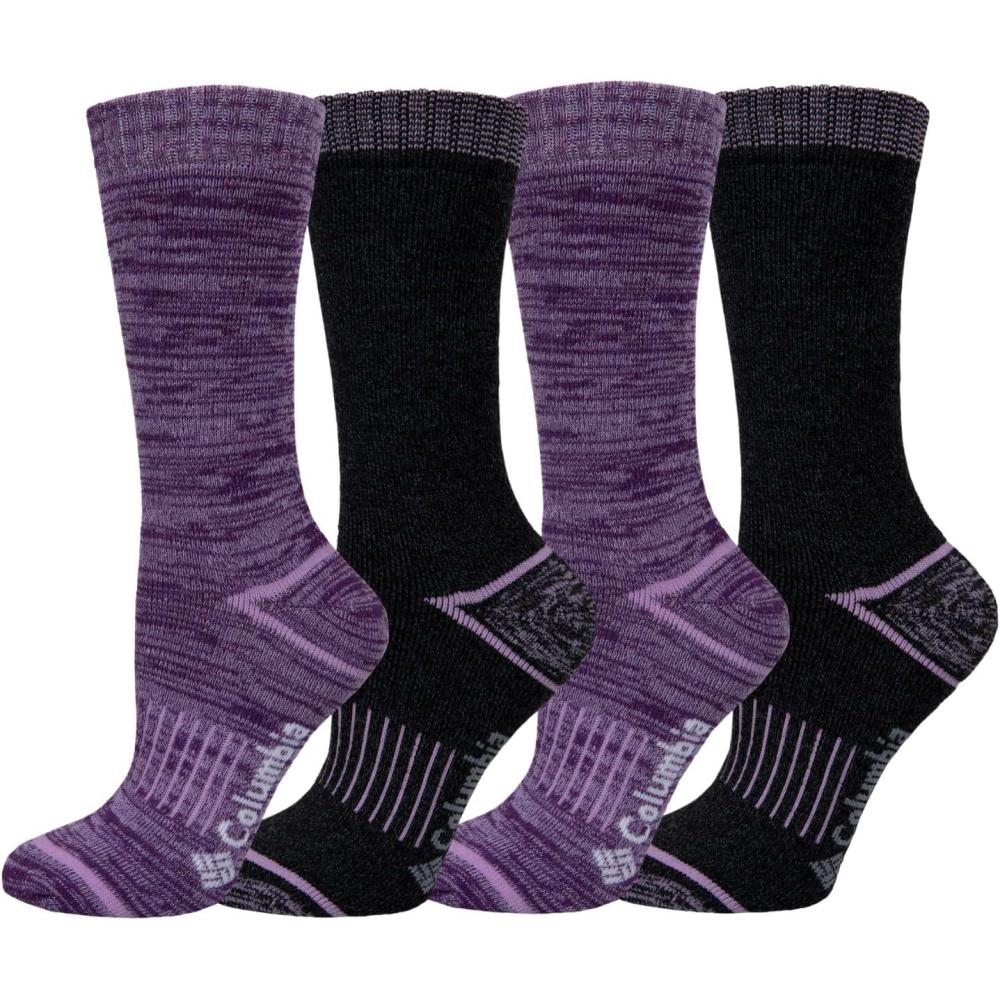 imageColumbia Womens Moisture Control Crew Socks 4PackWild Irisgrey