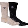 Columbia Men’s Medium Weight Hiking Crew Socks (2-Pack)(Khaki/Charcoal)