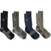 Columbia Men’s Moisture Control Crew Socks Multipack(Black/Brown/Navy/Khaki (4 Pairs))