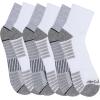 Columbia Men’s Quarter Cushioned Arch Support Socks (6-Pack)(Grey/White (6 Pairs))