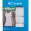 Columbia Mens Tank Undershirt 4 Pack(White)