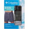 Columbia mens Pfg Woven Boxer Short 3 Pack(Shark Freshfish Print/Cypress Trout Print/Grey Stripe)
