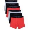 Columbia Amazon Exclusive 6 Pack Performance Boxer Brief(Blood Orange/Black/Cool Grey)