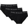 Columbia Men’s 3 Pack 95/5 Cotton Stretch Brief(Black)