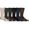 Columbia Pique Footbed Crew Socks, Black, One Size, 6 Pair