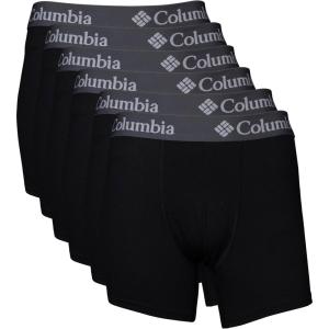 Columbia Amazon Exclusive 6 Pack Performance Boxer Brief(Black)