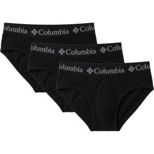 Columbia Men’s 3 Pack 95/5 Cotton Stretch Brief(Black)