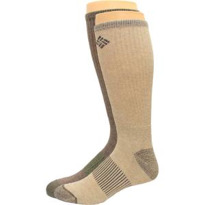 Columbia Men’s 4 Pack Everyday Crew Socks(Khaki/Brown Heather (4 Pairs))
