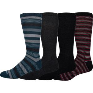 Columbia Men’s 4 Pack Everyday Crew Socks(Nightwave/Charcoal/Black/Brown (4 Pairs))