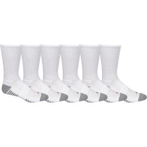 Columbia Men’s 6 Pack Athletic Crew Socks(White)