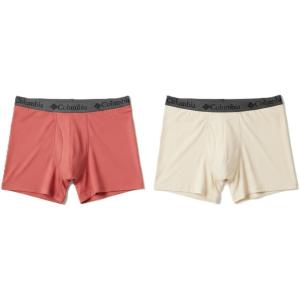 Columbia Men’s [Amazon Exclusive] Big & Tall Support Pouch Boxer Brief Underwear 4-Pack(Red/Stone)