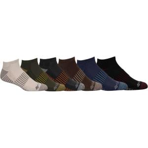 Columbia Men’s Athletic Cushioned Arch Support No Show Socks Multipack(Khaki/Olive/Grey/Brown/Navy/Black (6 Pairs))