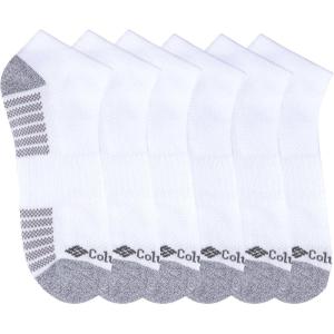Columbia Men’s Athletic Cushioned Arch Support No Show Socks Multipack(White)