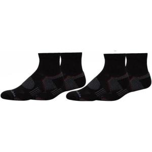 Columbia Men’s Balance Point Walking Quarter Crew Socks Multipack(Black (4 Pairs))