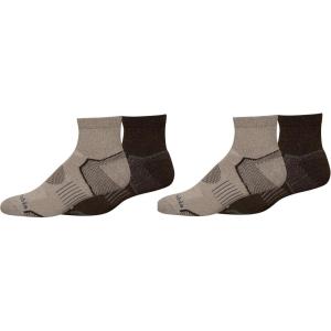 Columbia Men’s Balance Point Walking Quarter Crew Socks Multipack(Khaki/Brown (4 Pairs))