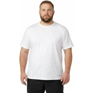 Columbia Men’s Big & Tall Cotton Stretch Crew Neck Tee(White)
