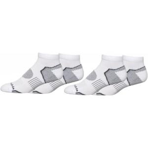 Columbia Men’s Low Cut Omni Wick Balance Point Walking Socks 4-pack(White (4 Pairs))