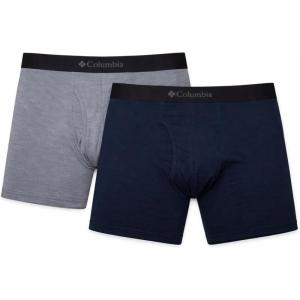Columbia Men’s Merino Wool Boxer Brief(City Grey/Collegiate Navy)