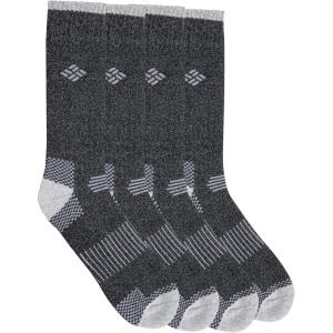 Columbia Men’s Moisture Control Crew Socks Multipack(Black/Grey (4 Pairs))